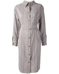 Vestito chemisier a righe verticali grigio di Vivienne Westwood