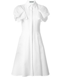 Vestito chemisier bianco di Alexander McQueen