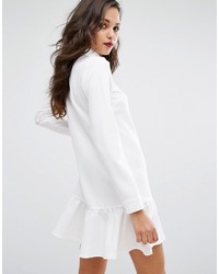 Vestito chemisier bianco di PrettyLittleThing