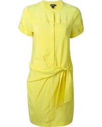 Vestito chemisier giallo di DKNY