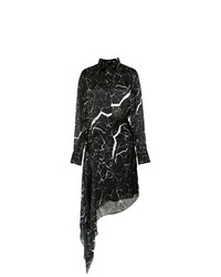 Vestito chemisier stampato nero e bianco di Uma Raquel Davidowicz