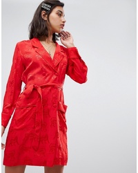 Vestito chemisier stampato rosso di Fabienne Chapot