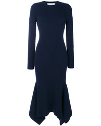 Vestito di lana blu scuro di Victoria Beckham