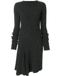 Vestito di lana lavorato a maglia grigio scuro di Ports 1961