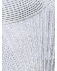 Vestito di lana lavorato a maglia grigio di Alexander McQueen