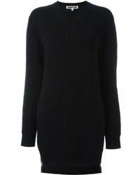 Vestito di lana lavorato a maglia nero di McQ by Alexander McQueen
