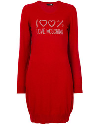 Vestito di lana rosso di Love Moschino