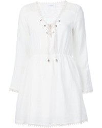 Vestito di lino ricamato bianco di Anine Bing