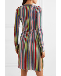 Vestito di maglia a righe verticali multicolore di MARQUES ALMEIDA