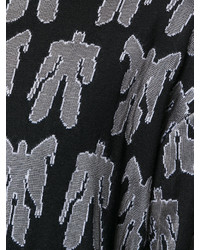 Vestito di maglia ricamato nero di Moschino