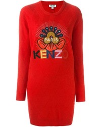 Vestito di maglia rosso di Kenzo