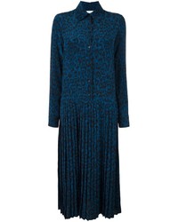 Vestito di seta blu scuro di Christian Wijnants