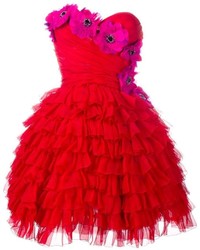 Vestito di seta con volant rosso di Dolce & Gabbana