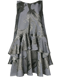 Vestito di seta grigio di Talbot Runhof