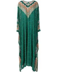 Vestito di seta stampato verde di Missoni