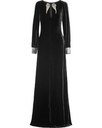 Vestito di velluto decorato nero