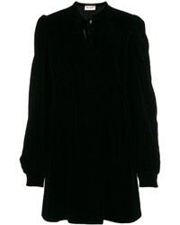 Vestito di velluto nero di Saint Laurent