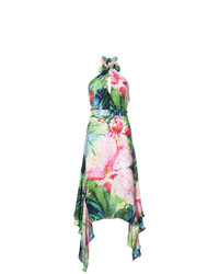 Vestito longuette a fiori multicolore di Josie Natori