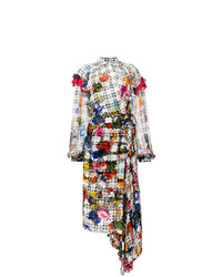 Vestito longuette a fiori multicolore di Preen by Thornton Bregazzi