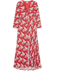 Vestito longuette a fiori rosso di RIXO