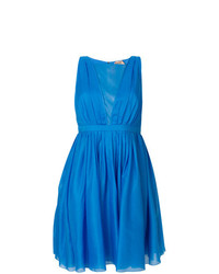 Vestito longuette a pieghe blu di N°21