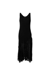 Vestito longuette a pieghe nero di Calvin Klein 205W39nyc