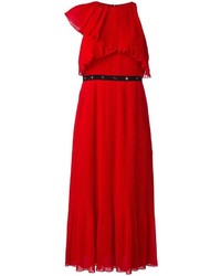 Vestito longuette a pieghe rosso di Giamba