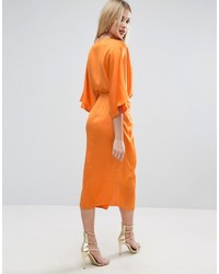 Vestito longuette arancione di Asos