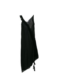 Vestito longuette con frange nero di Giacobino