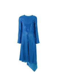 Vestito longuette con paillettes blu di MSGM