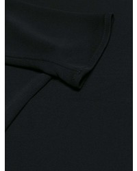 Vestito longuette con spacco nero di Versace