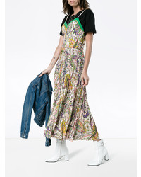 Vestito longuette con stampa cachemire multicolore di Etro