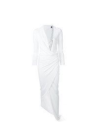 Vestito longuette decorato bianco