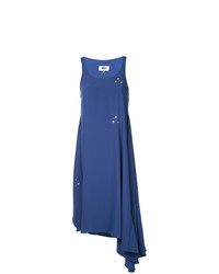 Vestito longuette decorato blu di MM6 MAISON MARGIELA
