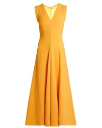 Vestito longuette di lana giallo