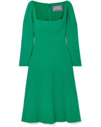 Vestito longuette di lana verde di Lela Rose