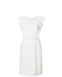 Vestito longuette di lino bianco di Yves Saint Laurent Vintage