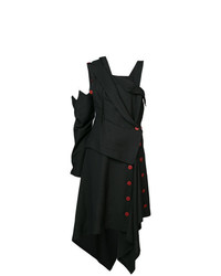Vestito longuette di lino nero di Yohji Yamamoto