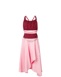 Vestito longuette di lino rosa di JW Anderson