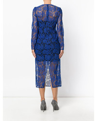 Vestito longuette di pizzo blu di Diane von Furstenberg