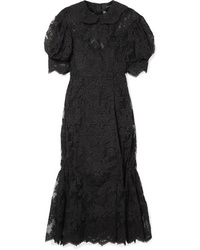 Vestito longuette di pizzo nero di Simone Rocha