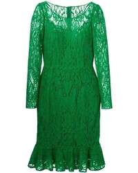 Vestito longuette di pizzo verde di Dolce & Gabbana