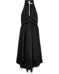 Vestito longuette di raso nero di Chloé