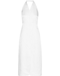 Vestito longuette di seta bianco