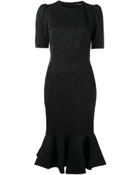 Vestito longuette di seta nero di Dolce & Gabbana