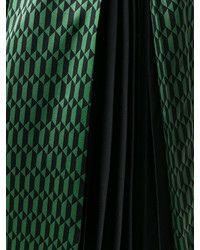 Vestito longuette geometrico verde di Fendi