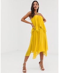 Vestito longuette giallo di ASOS DESIGN