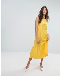 Vestito longuette giallo di Mango