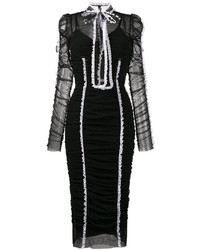 Vestito longuette in tulle nero di Dolce & Gabbana