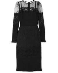 Vestito longuette in tulle nero di Dolce & Gabbana